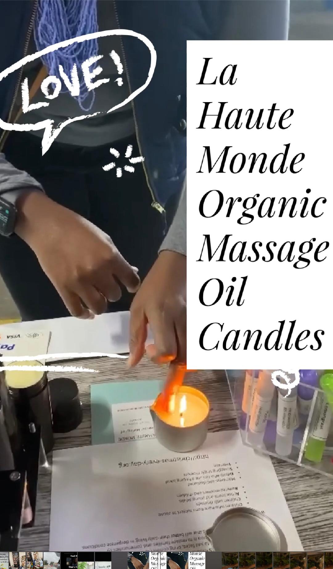 Organic Massage Oil Candles - Coming to the Website Soon!