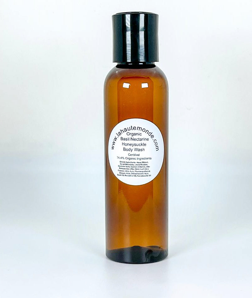 Organic Basil Nectarine Honeysuckle Body Wash